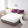 thumbnail image 6 of Homewish Leopard Print Bedding Comforter Set 7pcs for Teens Boys Girls,Abstract Gradient Ombre Queen Bedding Sets Super Cozy,Colorful Animal Print Queen Sheet Sets,Breathable Home Decor,Reversible, 6 of 9