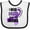White and Black, variant on Inktastic I Wear Purple for My Mama Lupus Awareness Boys or Girls Baby Bib