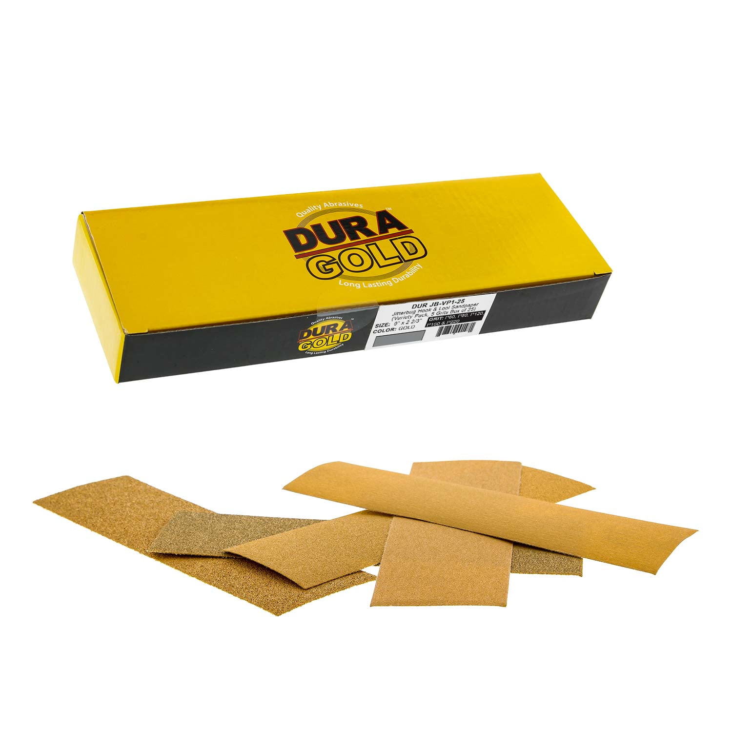 Variety Pack Detail Hand Sanding Sheets Hook & Loop Sandpaper 9"x22/