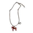 thumbnail image 1 of Collar con colgante de caballo recubierto, collar con dije de caballo de colores brillantes, collar de cadena de cuentas para mujeres y hombres, regalo de cumpleaños para San Valentín, 1 of 8