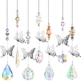 thumbnail image 1 of Injueey Paquete de 7 Sun Catcher DIY boda fiesta arcoíris colgante ventana colgante interior exterior adorno geométrico para jardín Decoración del hogar, 1 of 6