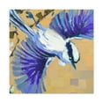 thumbnail image 4 of "Nuthatch in Art Deco" - Canvas, 4 of 25