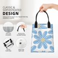 thumbnail image 6 of XMXT Reusable Lunch Bag Women, Blue Petal Pattern Insulated Lunch Tote for Office Travel, 6 of 8