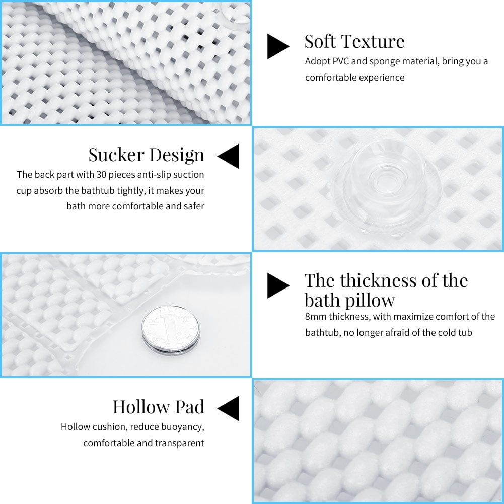Mgaxyff Full Body Spa Bath Mattress Cushion Pillow Soft Quilted Bathtub Mat with Breathable, Bath Tub Mat, Bathtub Cushion