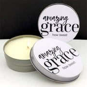 Abba Products 037847 4 oz Candle - WTLB-Amazing Grace-Lemon Verbena Tin