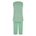 thumbnail image 4 of successthop Woman Pajama Set Green Lightweight Striped Sleeveless Tank Tops 2 Piece Capri Loungewear XL, 4 of 6