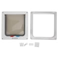 thumbnail image 1 of Plastic White Beautiful Detachable Controlled Access Direction Pet Door for Cats DogsWhite L, 1 of 8