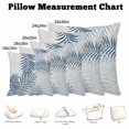 thumbnail image 5 of Throw Pillow Covers, Blue Grey Palm Leaves Decorative Throw Pillow Covers 20x20 Inch, Summer Botanical Tropical Leaf Square Linen Pillow Cases for Couch/Living Room/Sofa, 5 of 9