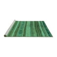 thumbnail image 2 of Ahgly Company Machine Washable Indoor Round Abstract Turquoise Blue Modern Area Rugs, 6' Round, 2 of 4