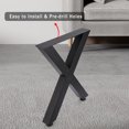 thumbnail image 4 of EastVita 28 Inch Heavy-Duty Table Legs,X-Shape Metal Coffee Table,DIY Bench Legs,Set of 2,X-Shape Style 2, 4 of 7