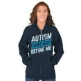 thumbnail image 3 of Autism Does Not Define Me Autistic Zip Up Hoodie Men's Women's Brisco Brands S, 3 of 6