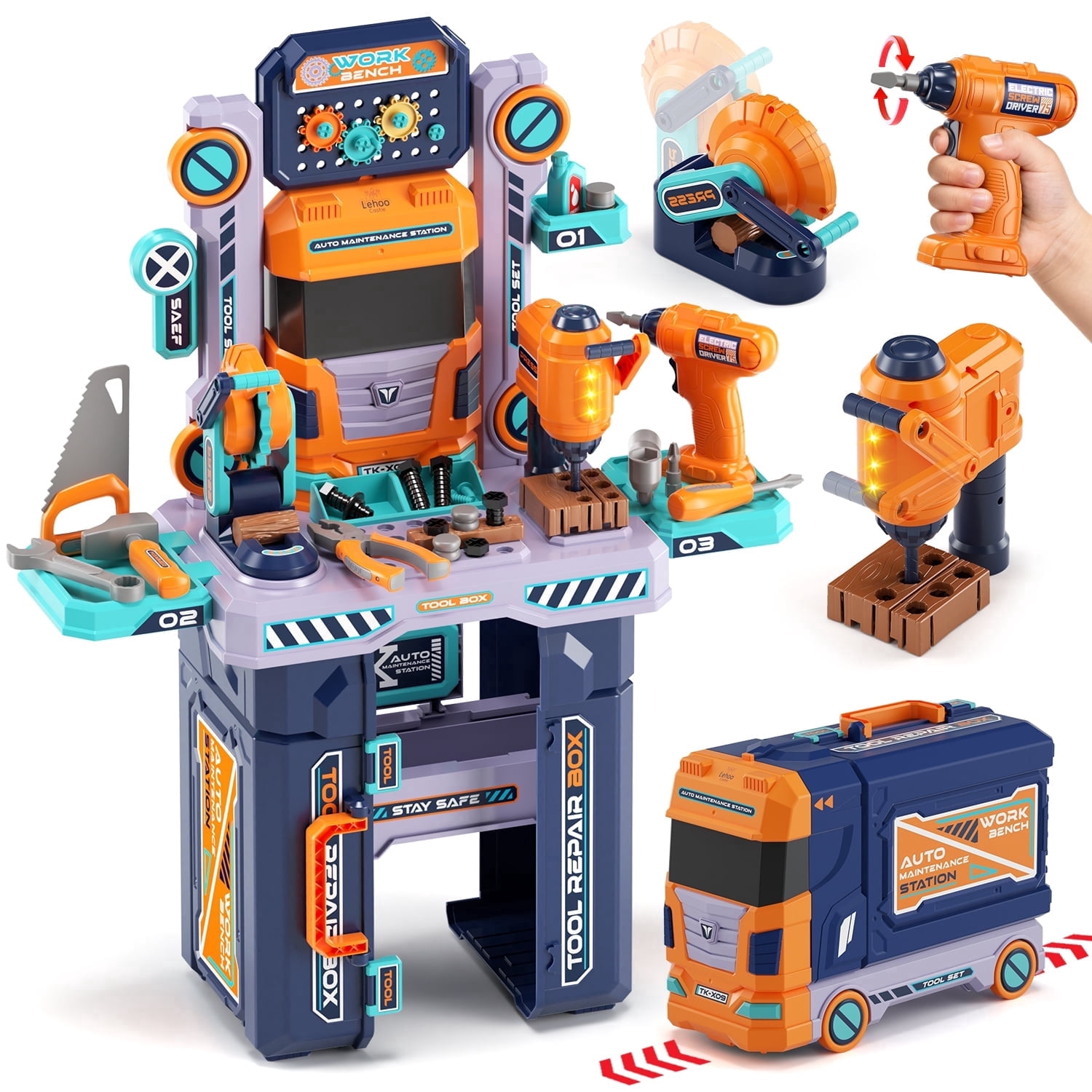 Cat®: Screw Truck 4-In-1 Set - Theo Klein 23 Piece Assembly