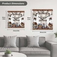 thumbnail image 5 of Farmhouse Wooden Wall Clock Silent Non Ticking, Retro Country Star Berry Vintage Wood Grain Square Wall Clocks Battery Operated, Decor Clock for Home Office, Living Room, Kitchen, 12 Inch, 5 of 9