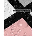 thumbnail image 5 of Pack of 2 Outdoor Pillow Covers, Geometric Pink Black and Gray Square Pattern Waterproof Square Throw Pillowcase Cushion Decorative Pillow Covers for Couch Patio Tent, 26x26 in, 5 of 6