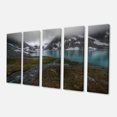 thumbnail image 2 of Turquoise Mountain Lake with Clouds - Landscape Canvas Art Print, 2 of 3