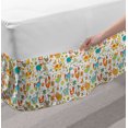 thumbnail image 2 of Animals Bed Skirt, Cheerful Kids Farm Animals in Many Colors with Spring Summer Flowers and Hearts, Elastic Bedskirt Dust Ruffle Wrap Around for Bedding Decor, 4 Sizes, Multicolor, by Ambesonne, 2 of 2