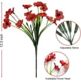 thumbnail image 6 of 12 Pcs Outdoor Artificial Flowers UV Resistant No Fade Fake Violet Flowers for Indoor Outside Hanging Planter Garden Patio Porch Window Box Wedding Home Décor(Red), 6 of 6