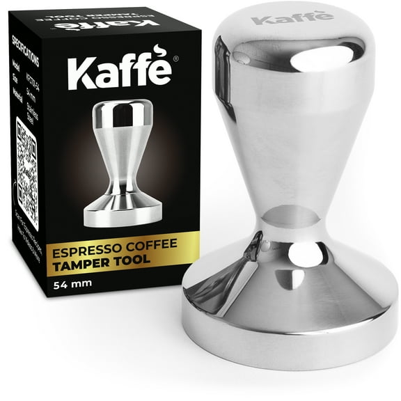 Kaffe 54mm Stainless Steel Espresso Tamper & Distributor – Precision Coffee Tamper for Portafilters & Espresso Machines