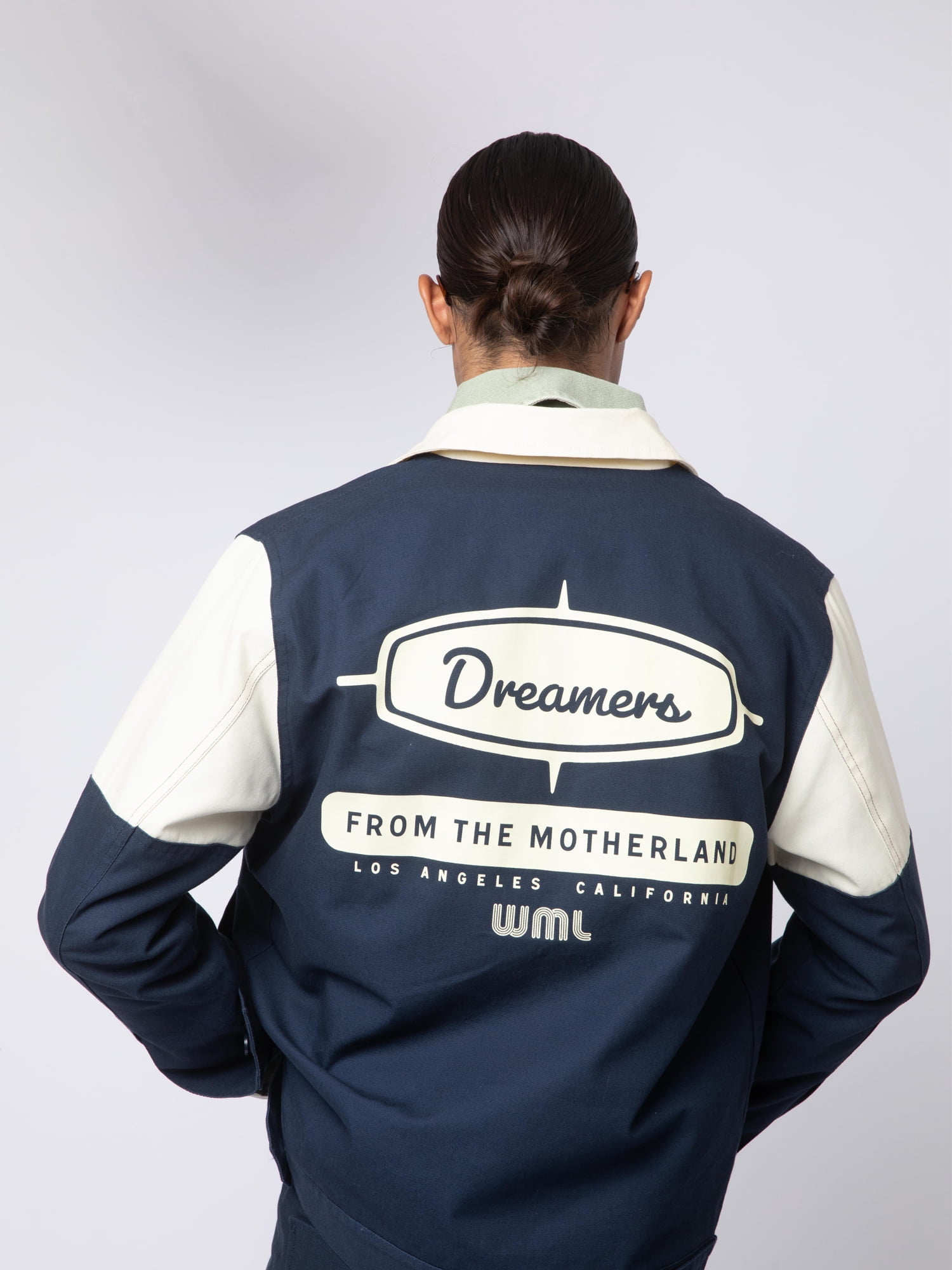 Wish Me Luck Men's Dreamer's Graphic Print Workwear Style Jacket, Sizes S-3XL
