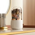 thumbnail image 4 of Makeup Brush Holder Organizer With Lid 360 Rotation Brushes Organizer For Vanity, 4 of 13