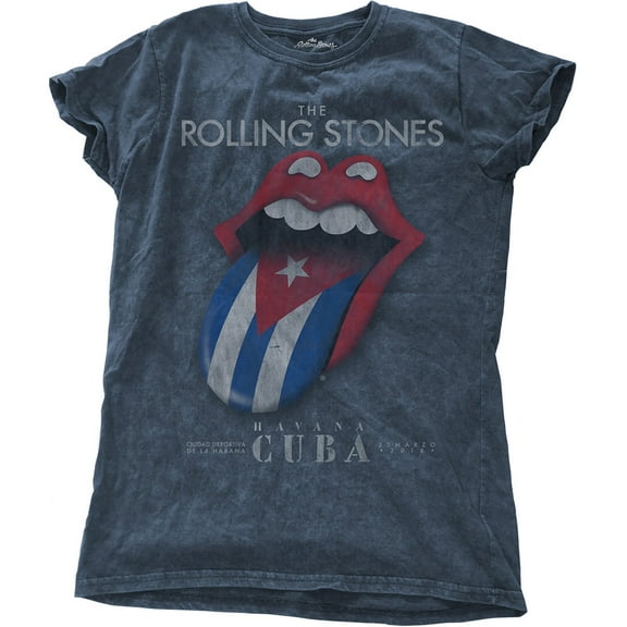 The Rolling Stones Ladies T-Shirt: Havana Cuba (Wash Collection) (Large)