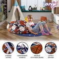 thumbnail image 5 of Loungie Sport Black Bean Bag Covers - Microfiber | Storage | Stuffed Animal 32"x32", 5 of 8