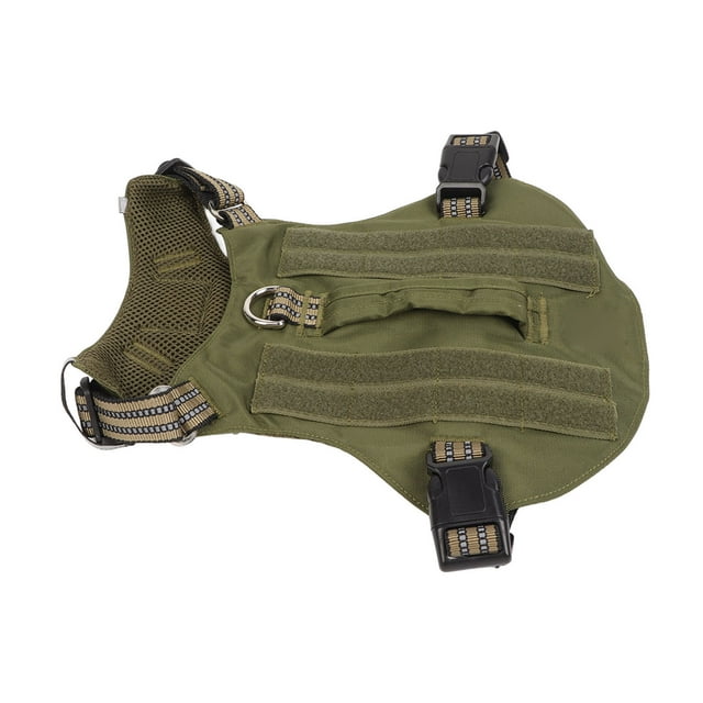 Dog Harness Comfortable And Breathable Reflective Pet Chest Harness For Medium And Large DogsMilitary Green No Accessories XL