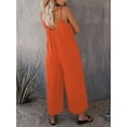 thumbnail image 3 of 2024 European and American Summer New Women's Suspenders Jumpsuit Pure Color Cross-border Casual Jumpsuit with Pockets, 3 of 3