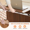 thumbnail image 5 of Wirrytor Wooden Lift Top Coffee Table, Square Fluted Coffee Table Square Coffee Table with Large Hidden Compartment, Farmhouse Center Tables (Walnut Grain), 5 of 10