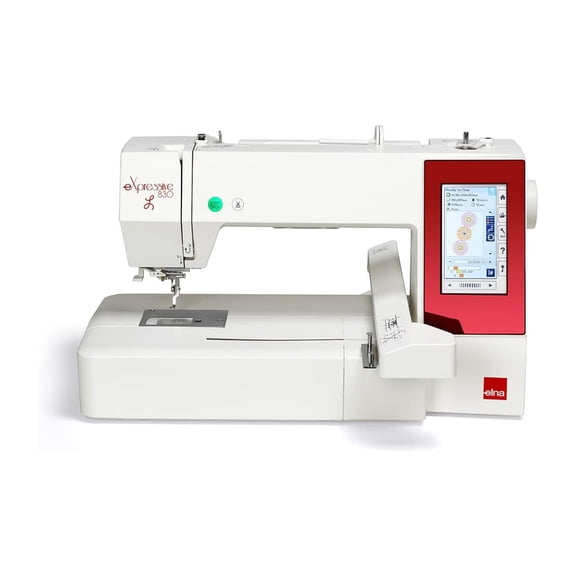 Elna eXpressive 830L Embroidery Machine 180 built-in designs LCD Screen USB Port
