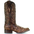 thumbnail image 2 of Corral Boots Womens Embroidered Tooled Inlay Square Toe Cowboy  Mid Calf Bo, 2 of 5