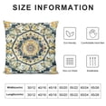 thumbnail image 5 of Boho Pillow&nbsp;Covers, Teal Blue Mandala Throw&nbsp;Pillow&nbsp;Covers For Men Women, Retro Yellow Floral Exotic Bohemian Cushion&nbsp;Covers, Vintage Cushion Cases, 5 of 5