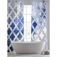 thumbnail image 5 of Blue Morocco Sheer Curtains 84 Inch Length 2 Panels Set, Vintage Graffiti Paint Art Boho Dappled Voile Window Treatment Rod Pocket Curtains Sheers Drapes for Bedroom/Living Room/Kitchen 52"x84"x2, 5 of 7