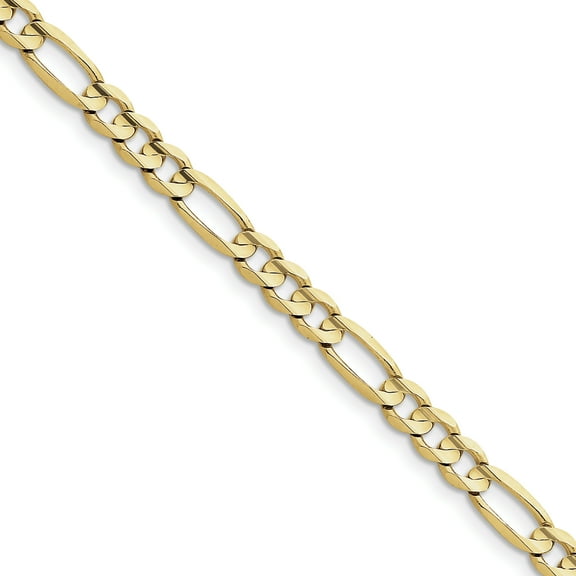 10k 6mm Light Concave Figaro Chain
