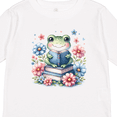 thumbnail image 4 of Inktastic Book Lover Reading Frog Librarian Girls Long Sleeve Toddler T-Shirt, 4 of 5