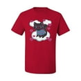 thumbnail image 2 of Wild Bobby, Cute Geek Smart Kitten Cat Wearing Glasses, Animal Lover, Men Graphic Tees, Red, 4XL, 2 of 3