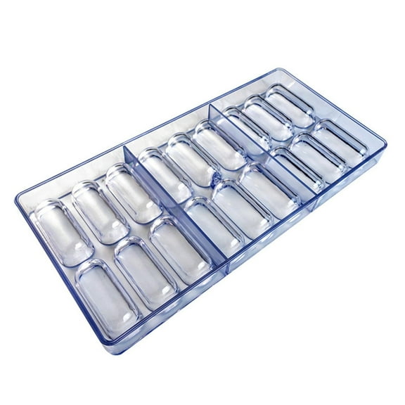Oval Shape Chocolate Mold Polycarbonate 18 Slot Food Grade Plastic Mould for Candy Making Home Baking Supplies