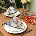 thumbnail image 3 of BZSMCE Satin Native Fab Cotton Dinner Napkin Christmas White Unicorns Reusable, 3 of 8