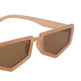 thumbnail image 5 of Prettyia Sunglass Mujer Retro Plástico Irregular Marco Gafas Sombras Marco marron jinwen Gafas de sol rectangulares para mujer, 5 of 5
