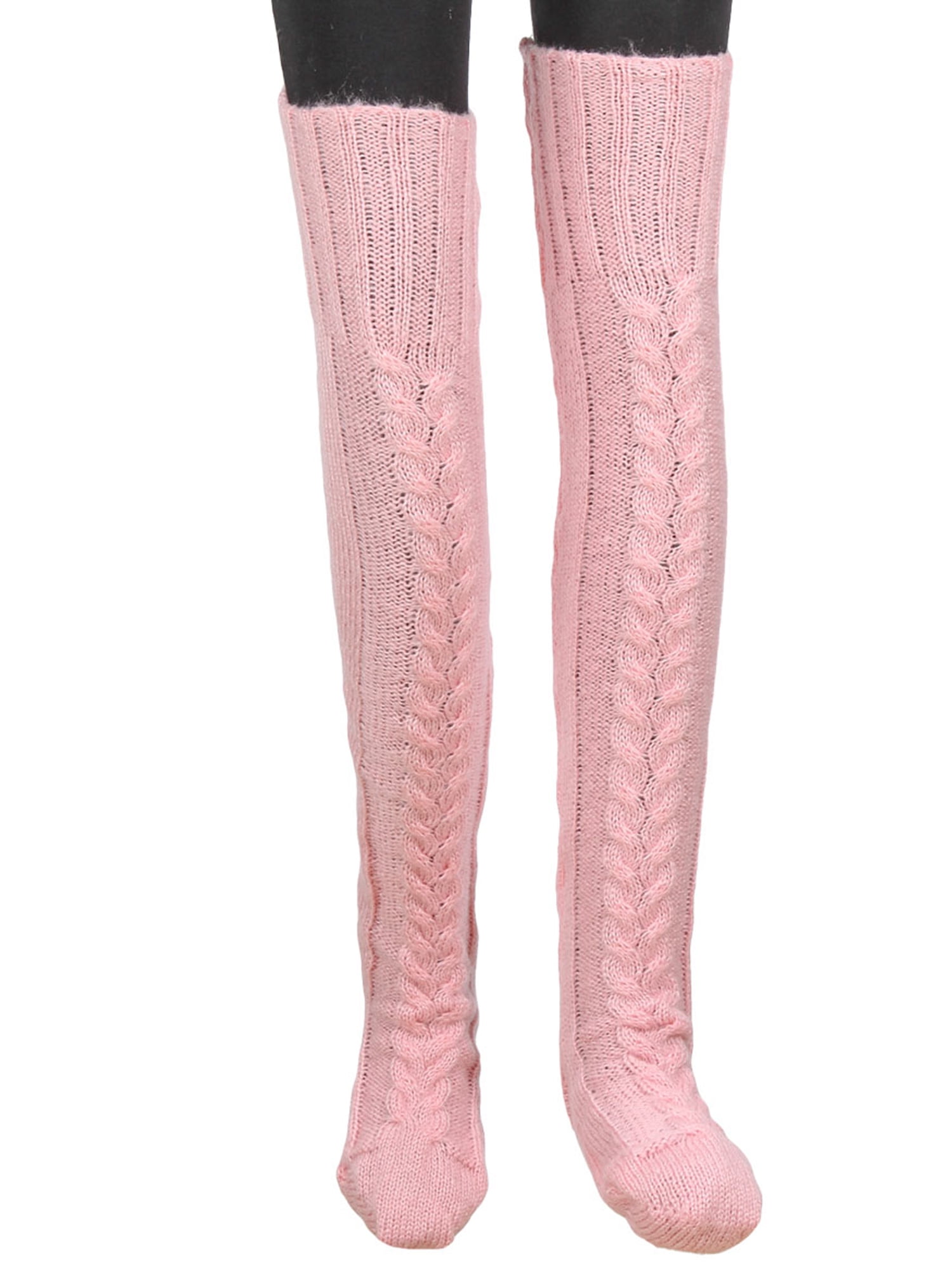 Core: Thigh-high Sock Leggings in Pink - ShopperBoard