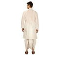 thumbnail image 3 of Mens Handmade Art Silk Loop Button Designer Kurta Dhoti Set/Mens Indian Sherwani, 3 of 3