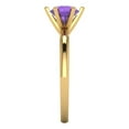 thumbnail image 3 of Solitaire Engagement Ring for Women - 1ct Natural Amethyst in 14K Yellow Gold Promise Ring, 3 of 6