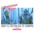 thumbnail image 2 of Boy's Star Wars: The Mandalorian Unlikely Duo Graphic Tee White Large, 2 of 5