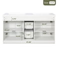 thumbnail image 3 of Harper & Bright Designs 59.3'' Large Bathroom Vanity with Double Sink, Free Standing Single Basin Vanity Set with Drawers and Door, Bathroom Sink Storage Cabinet, White, 3 of 20