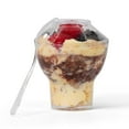 thumbnail image 5 of Oasis Creations Sundae Cup - 3 ounces - 50 Count - Lids & Spoons Included - Clear Plastic - Appetizer Cup - Parfait Cup - Dessert Cup -Disposable or Reusable, 5 of 6