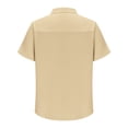thumbnail image 4 of pstuiky camisetas de manga corta para hombre, Camisa informal de verano para hombre, de color liso, de manga corta y con solapa y botones. camisas casuales para hombre m, 4 of 6