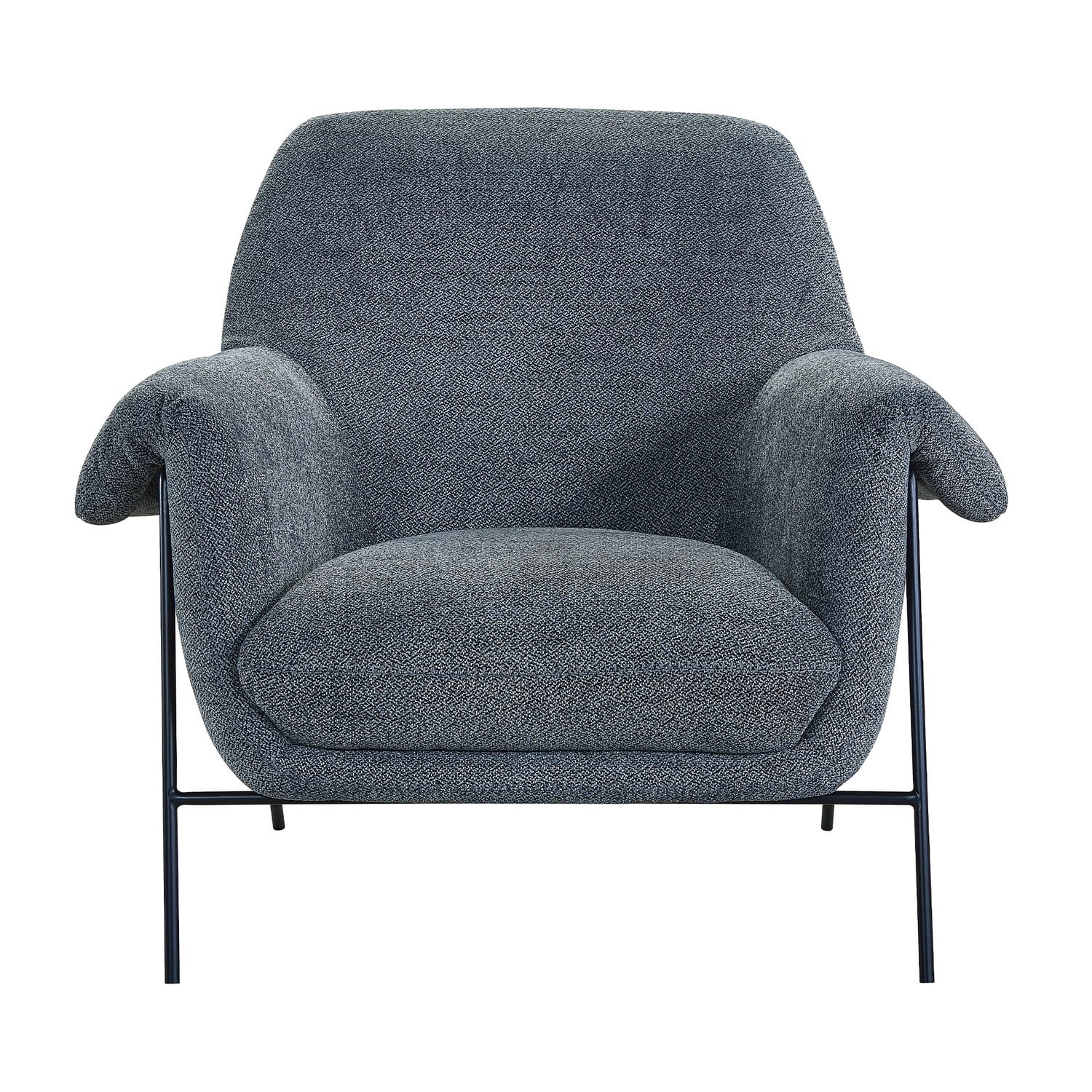 Elie Contemporary Pewter Accent Chair with Metal Base - Walmart.com