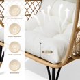 thumbnail image 2 of Pellebant Indoor Outdoor Wicker Egg Chair with Cushion Freestanding Oversized Patio PE Rattan Chair Basket in Beige, 2 of 8