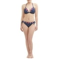 thumbnail image 2 of Time and Tru Women's Stripe and Floral Molded Cup Swimsuit Top, 2 of 4