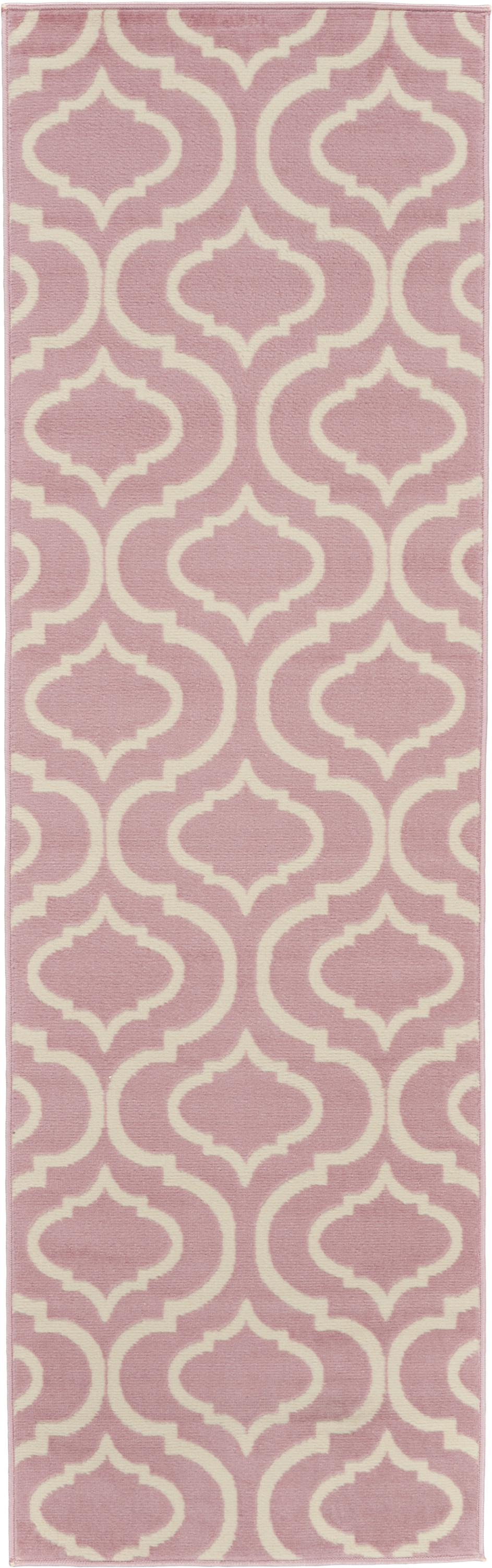 Nourison Bliss Transitional Moroccan Pink 2'3" x 7'3" Area Rug, (2' x 7')
